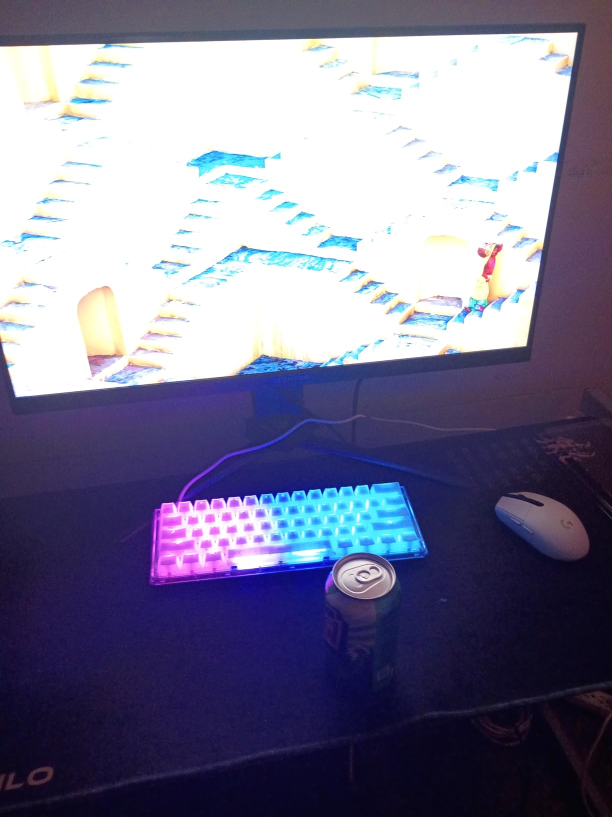 Ducky One 3 Mini Aura 60% Mechanical Keyboard, Cherry MX Red, RGB, White, Hot-Swappable Switches, Quack Mechanics, PBT Tripleshot Keycaps customer photo 1