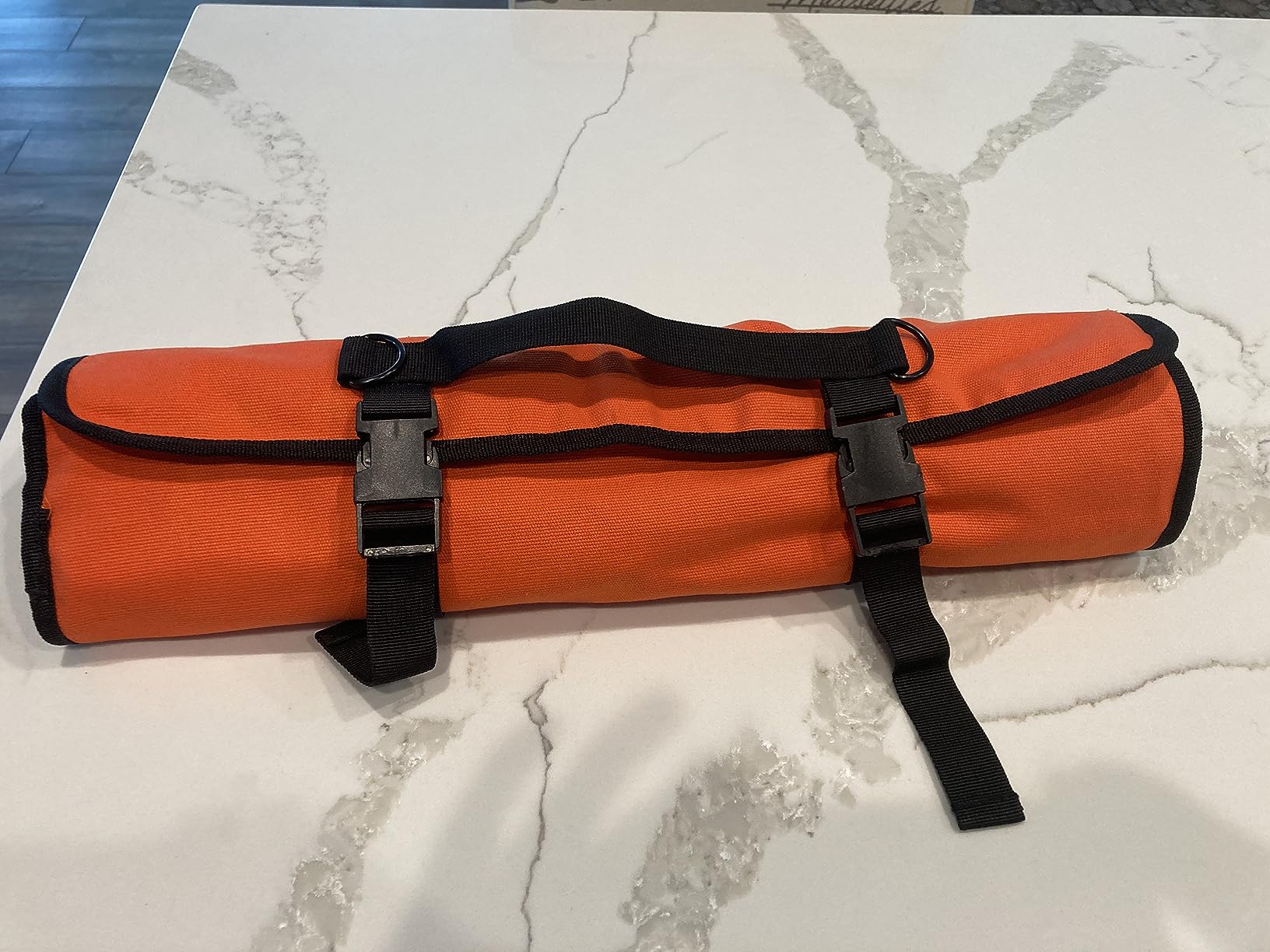 Chef Knife Bag With 24 Slots Cutlery Knives Holders Protectors, Kitchen Travel Cooking Tools, Portable Canvas Knife Roll Storage Bag Chef Case for Camping or Working with an Adjustable Shoulder Strap customer photo 2