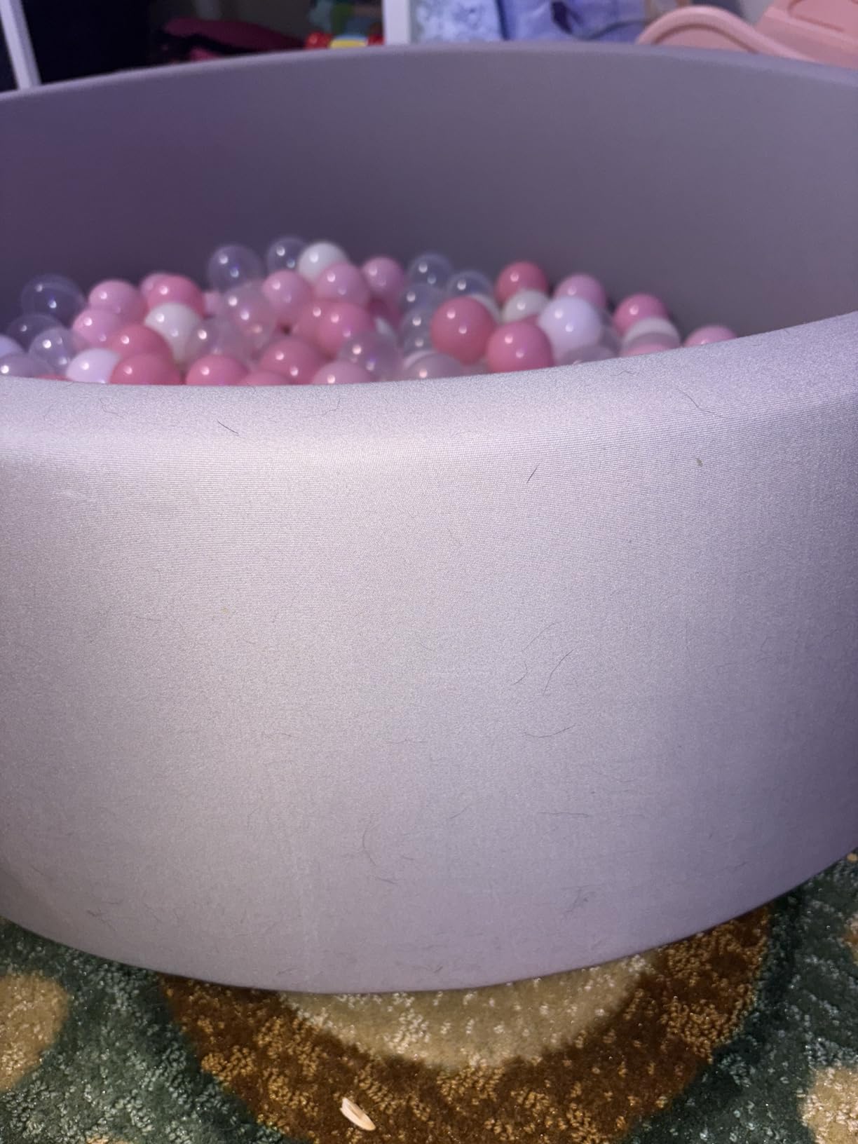 Wilwolfer Foam Ball Pit for Toddlers, Large Baby Ball Pit for Babies with Soft Memory Sponge, Indoor Outdoor Baby Playpen, Kids Play Ball Pool, Gift Toys for Infants Boys and Girls (Gray, NO Balls) customer photo 1