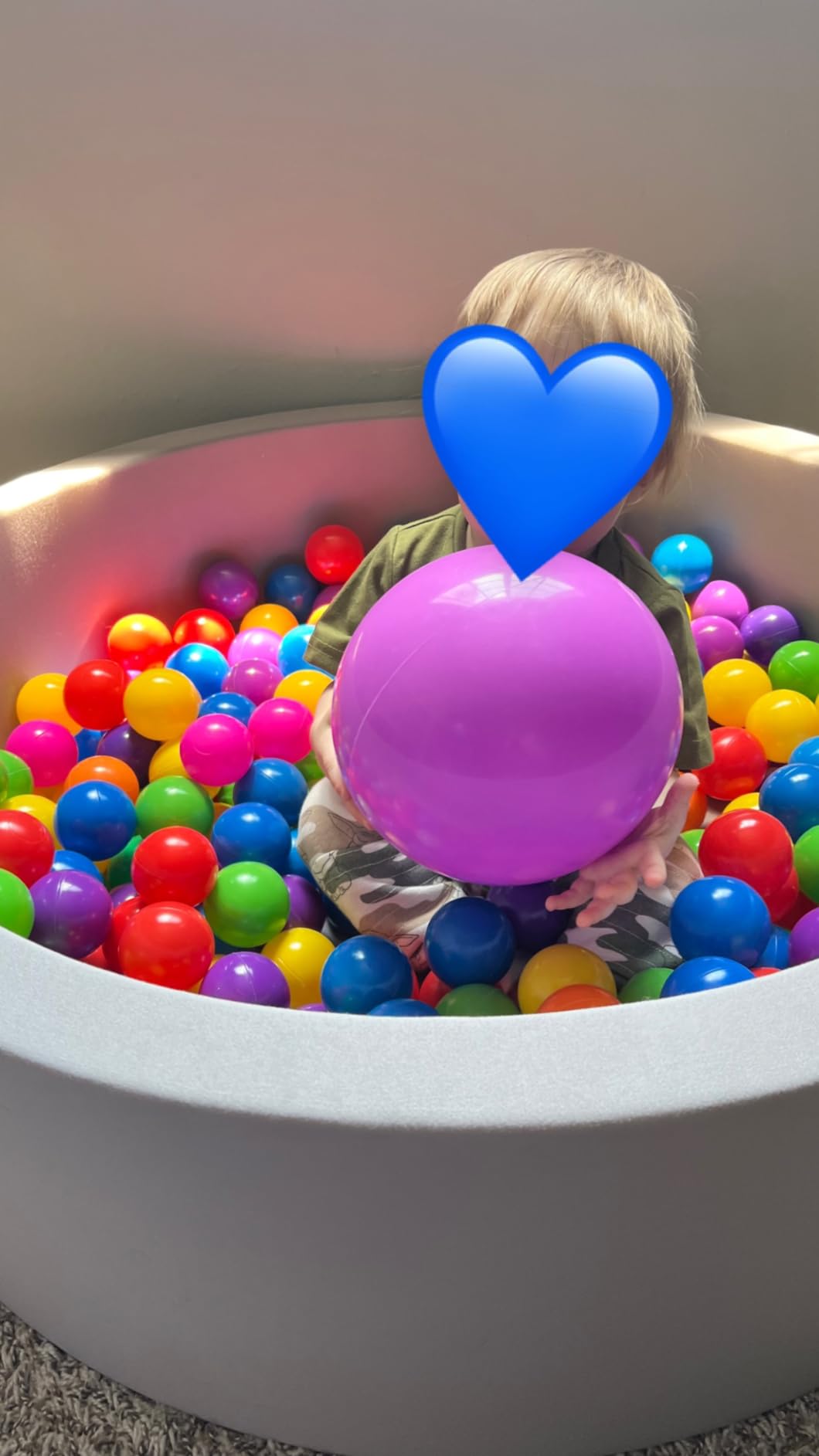 Wilwolfer Foam Ball Pit for Toddlers, Large Baby Ball Pit for Babies with Soft Memory Sponge, Indoor Outdoor Baby Playpen, Kids Play Ball Pool, Gift Toys for Infants Boys and Girls (Gray, NO Balls) customer photo 2