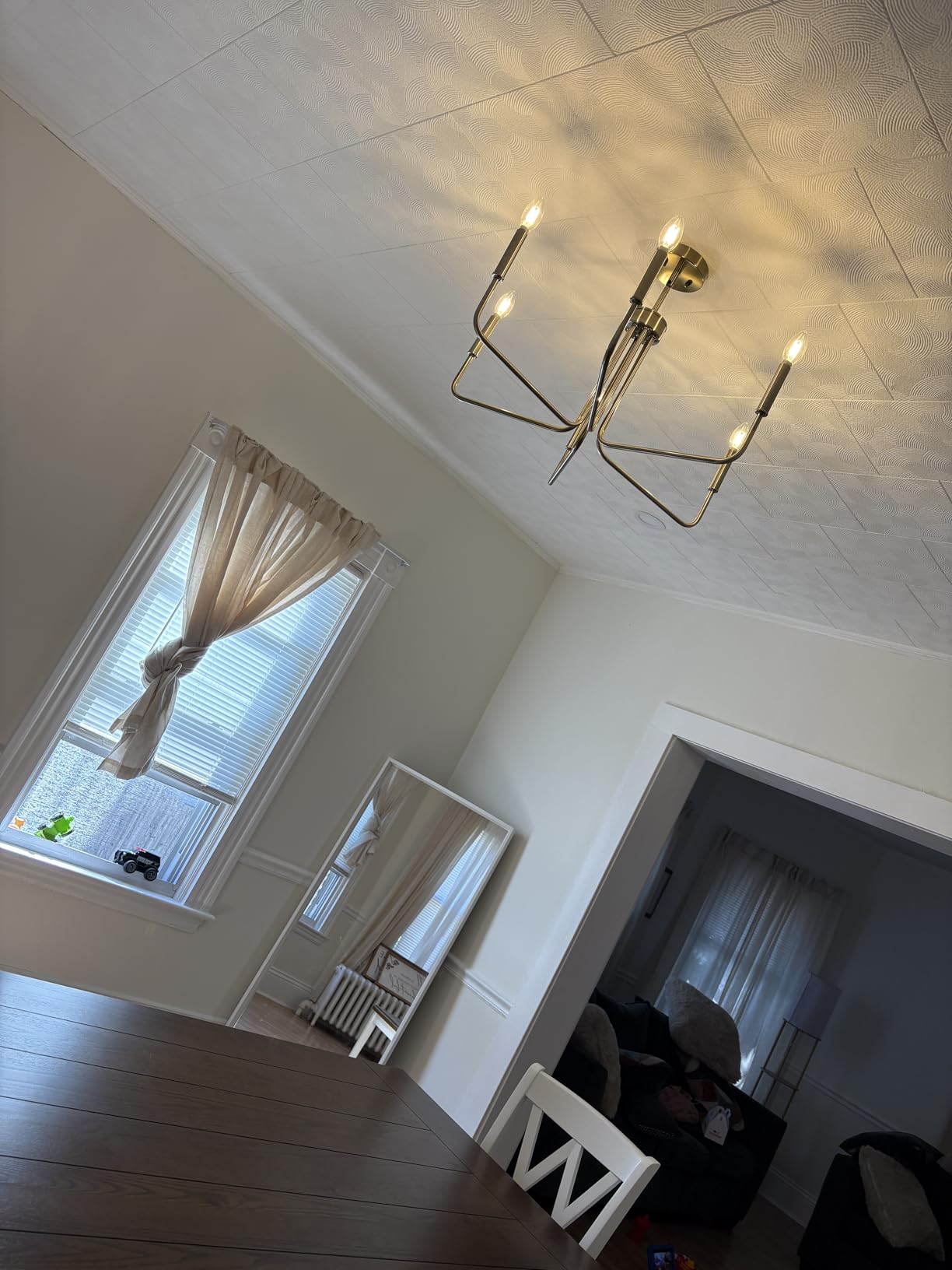 Black Chandelier, 6-Light Farmhouse Chandelier for Dining Room Lighting Fixtures Hanging, Industrial Modern Chandelier customer photo 1