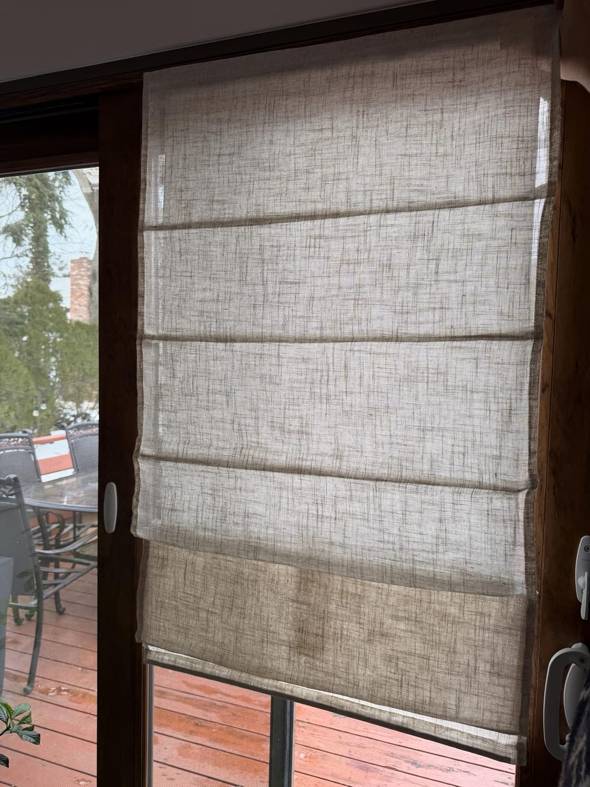 Madison Park Cordless Roman Shades, Linen Blend Blinds, 27x64 Natural - Kyler Window Shades customer photo 2