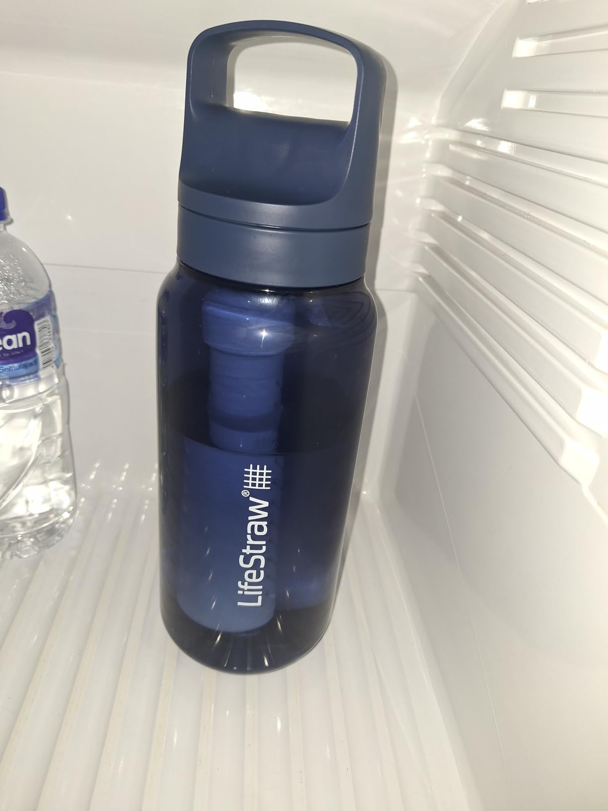 LifeStraw Go Series - BPA-Free Water Filter Bottle for Travel and Everyday Use Removes Bacteria, Parasites and Microplastics, Improves Taste, 22 oz, Nordic Noir customer photo 2