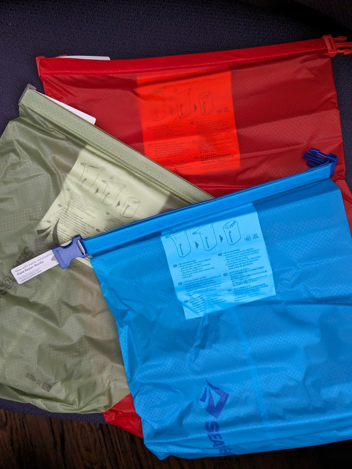 Sea to Summit Ultra-Sil Dry Bag Set, Waterproof Stuff Sack (3L, 5L, 8L) customer photo 1