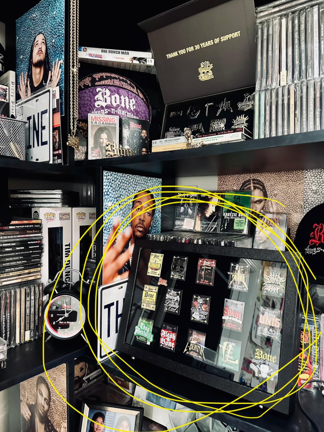 Enamel Pin Display Case, Pin Collection Holder, 14 X 9 inches Shadow Box Frame for Pins, Black customer photo 1