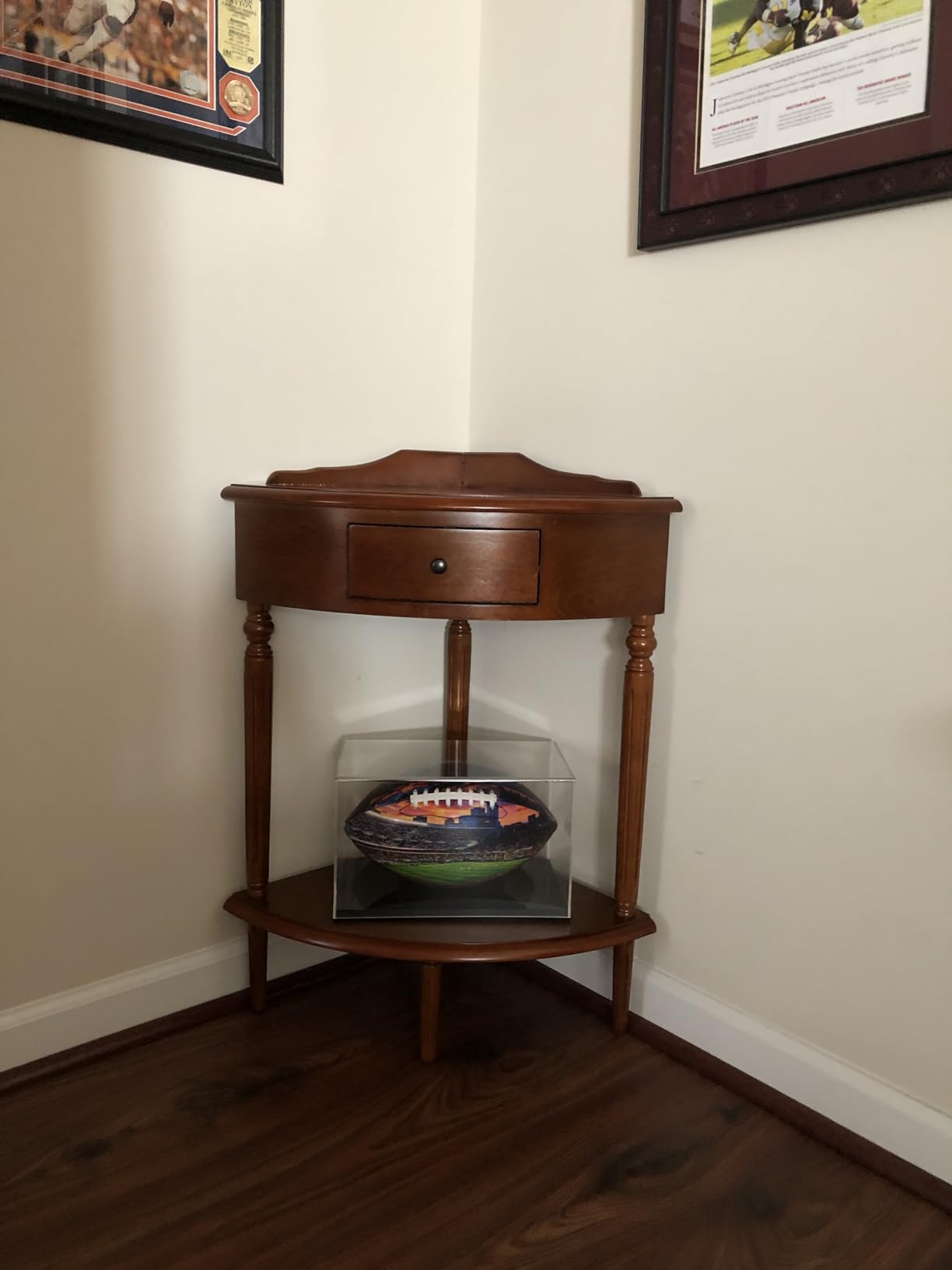 KKU Football Display Case, Acrylic Football Case Display Case Autographed Football Holder, No Assembly Required Football Display Box with Removable Built-in Football Display Stand customer photo 1
