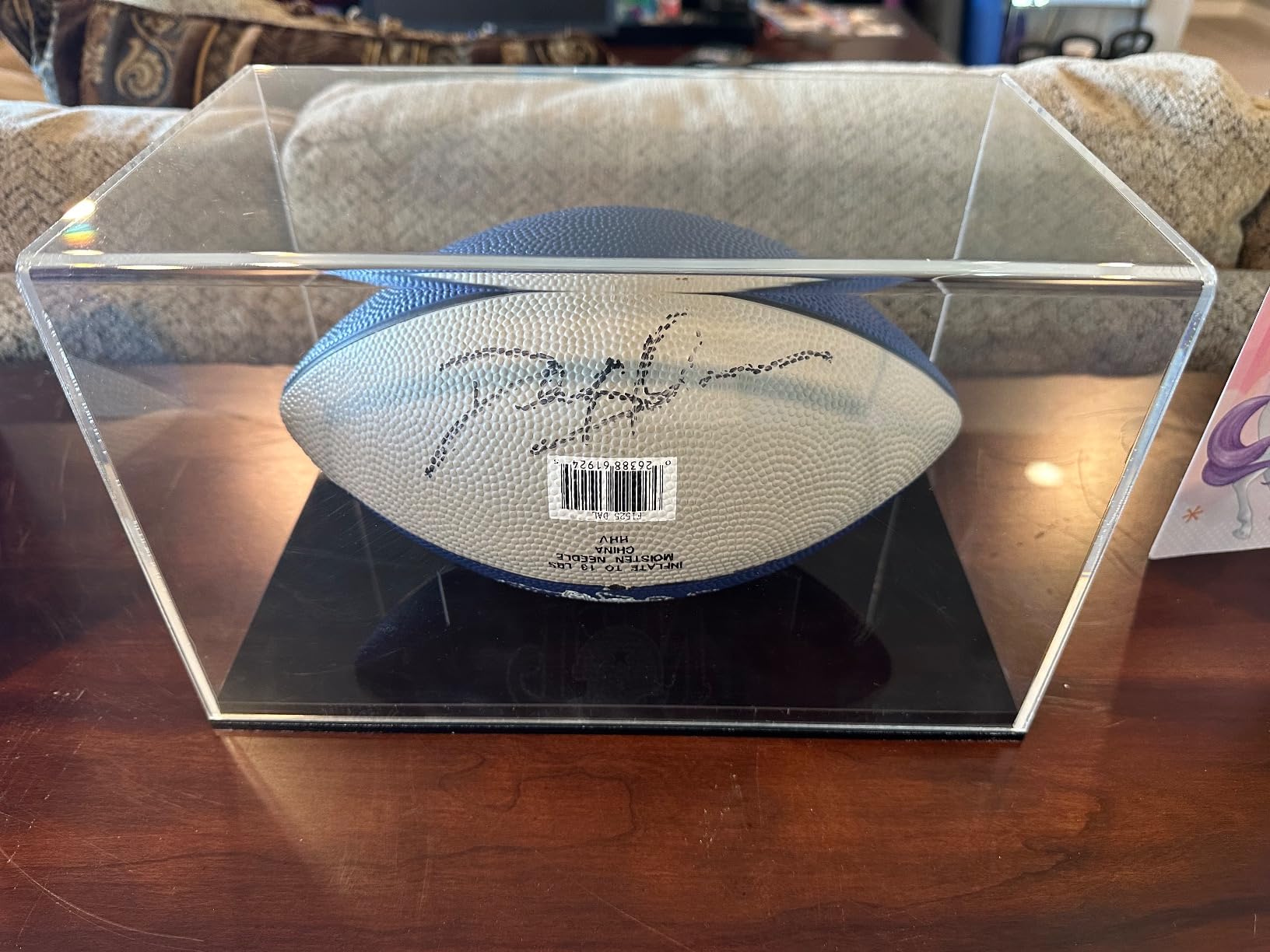 KKU Football Display Case, Acrylic Football Case Display Case Autographed Football Holder, No Assembly Required Football Display Box with Removable Built-in Football Display Stand customer photo 2