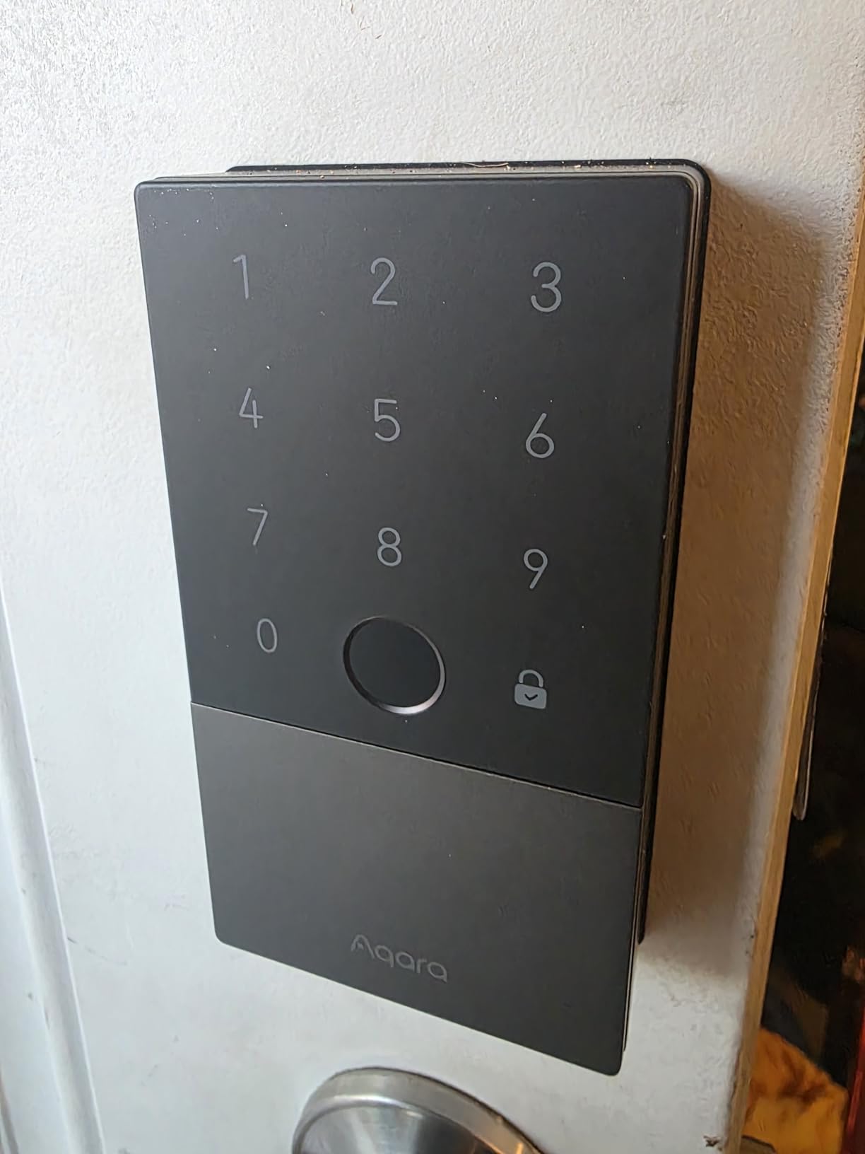 Aqara Smart Lock U100, Apple Home Key, Fingerprint Deadbolt, Gray | Matter Over Thread, Keyless Entry Door Lock, Touchscreen Keypad, IP65 Weatherproof, Supports Apple HomeKit, Alexa, Google customer photo 2