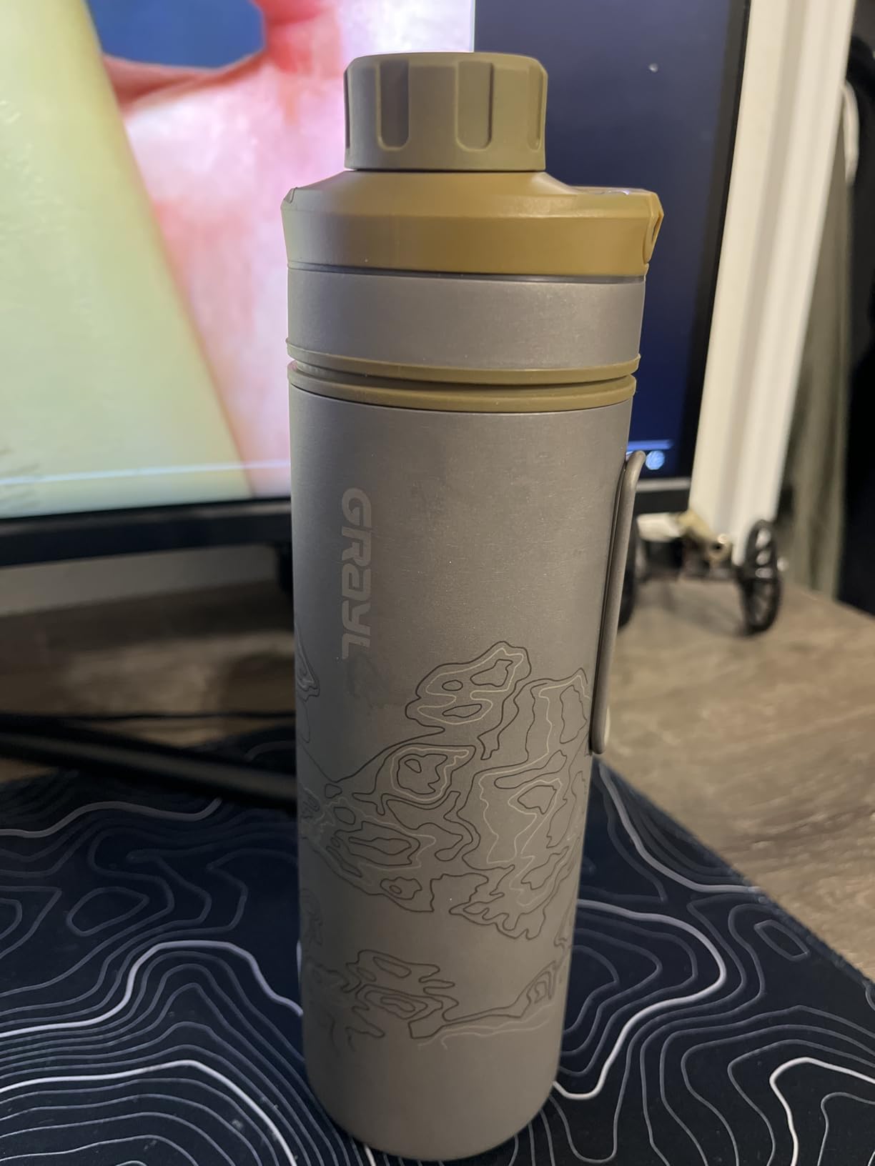GRAYL UltraPress Titanium Water Purifier & Filter Bottle, Olive Drab customer photo 2