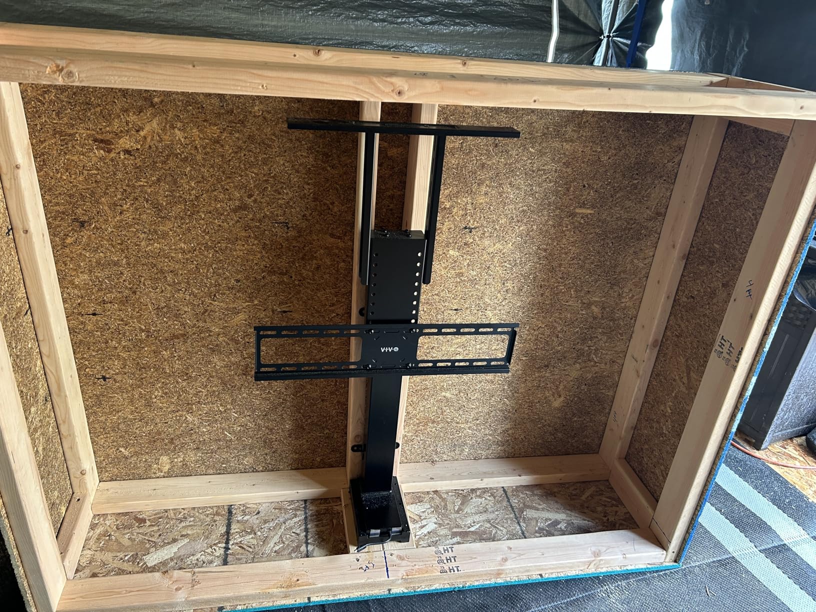 VIVO Motorized Large TV Stand for 37 to 77 inch Screens, MOUNT-E-UP80D, Black, Vertical Lift Television Stand with Remote Control, Compact TV Mount Bracket customer photo 2
