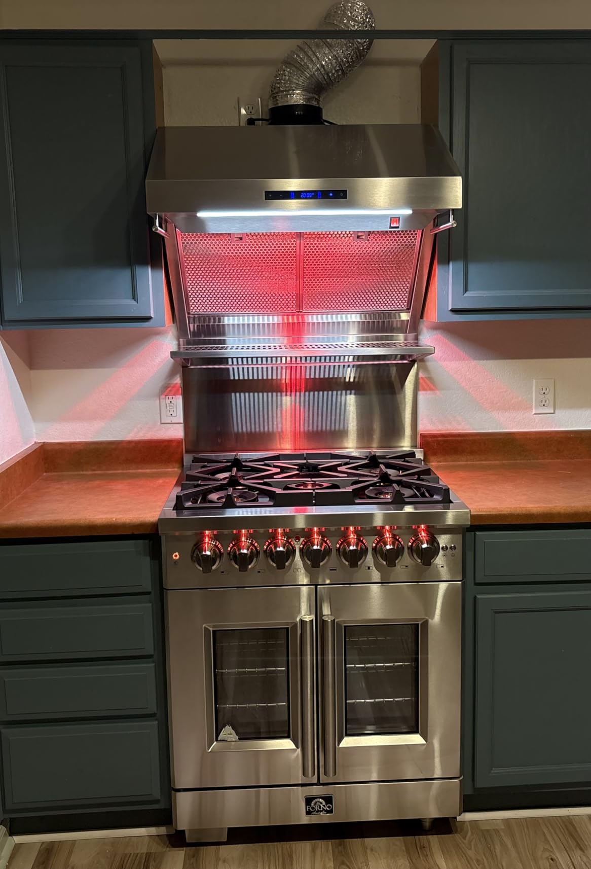 Capriasca Dual Fuel 30 Inch. Freestanding French Door Range 5 Burners Cooktop and 4.32 Cu.Ft. Electric Convection Oven - Stainless Steel Stove Range Heavy Duty Cast Iron Grates customer photo 1