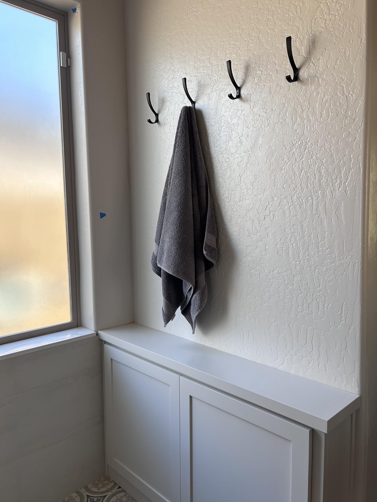 Coat Hooks Wall Mounted, Heavy Duty Hooks Hanging Towel, Black 4 Pack, Metal | Hold 35lb, Large Wall Hooks for Hanging Keys, Backpack, Clothes, Jacket, Hat, Screw Hooks for Outdoor, Bathroom, Closet, Mudroom customer photo 2