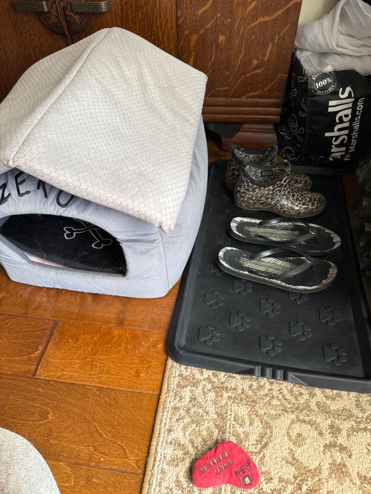 SUPENUIN Boot-Tray Heavy Duty Rubber Mat with Lip Waterproof Shoe Mat Tray for Entryway Indoor Outdoor Multi Use Catch All Trays Entryway Shoe Storage 16x27.5 Inches customer photo 1