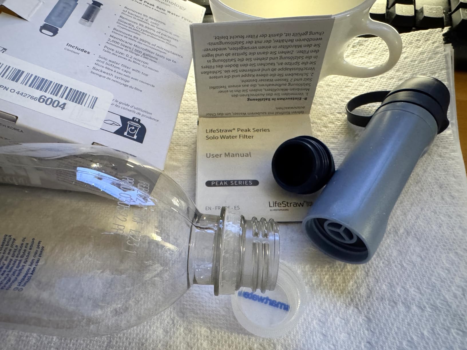 LifeStraw Peak Series - Solo Personal Water Filter for Hiking, Camping, Travel, Survival and Emergency preparedness. Removes Bacteria, parasites and microplastics. customer photo 2