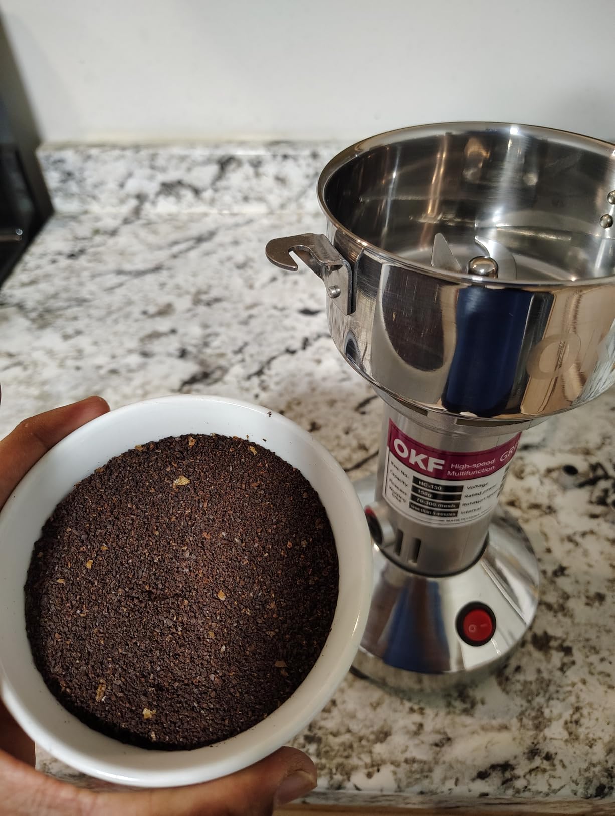 750g Grain Mill, 304 Stainless Steel Spice Grinder, 2800W High-speed Commercial Flour Mill, Superfine Flour Mill Grinder for Home customer photo 2