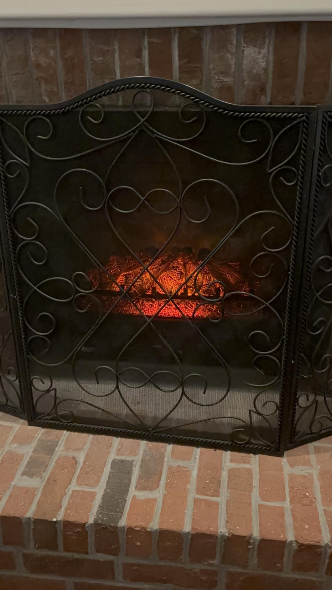 TURBRO Eternal Flame 26 in. WiFi Infrared Quartz Electric Fireplace Log Heater with Sound Crackling, Realistic Pinewood Logs, Adjustable Flame Colors, Remote Control, Thermostat, Timer, 1500W Black customer photo 2