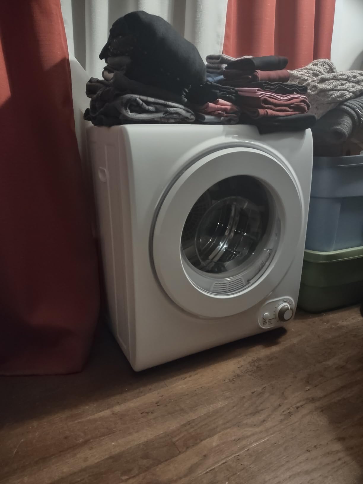 Euhomy Portable Clothes Dryer for Laundry, 1.5 Cu. Ft. Small Portable Dryers for Clothes, 120V Electric Dryer with Stainless Steel Drum, 850W Dryer Machine for Apartments, White customer photo 1