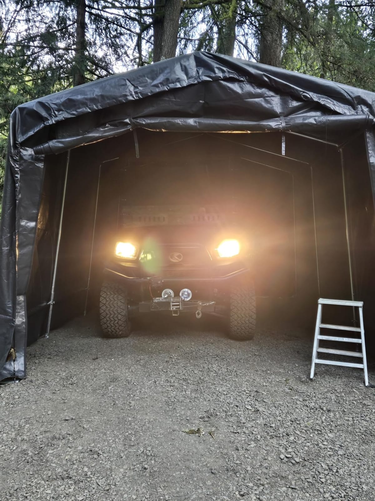 King Bird 10' x 20' Carport Shelter with Roll-up Ventilated Windows, Heavy Duty Round Style Garage Storage Portable Canopy Storage Shelter Shed, Dark Gray customer photo 1