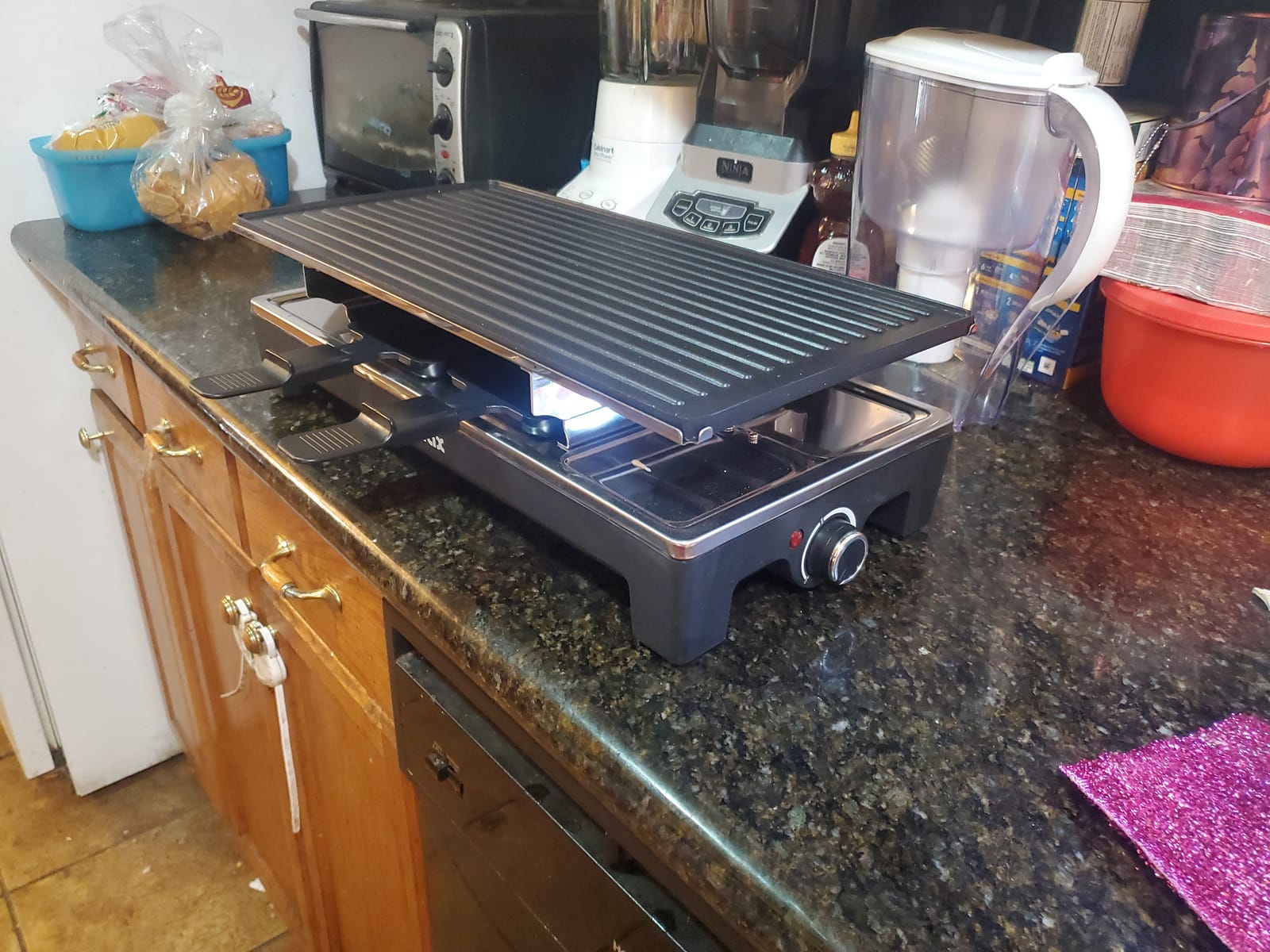 Raclette Table Grill, CUSIMAX Electric Indoor Grill Korean BBQ Grill, Black | 1500W/2 in 1 Reversible Non-stick Plate/Crepe Maker with Adjustable Temperature Control/8 Raclette Pans & Wooden Spatulas customer photo 1