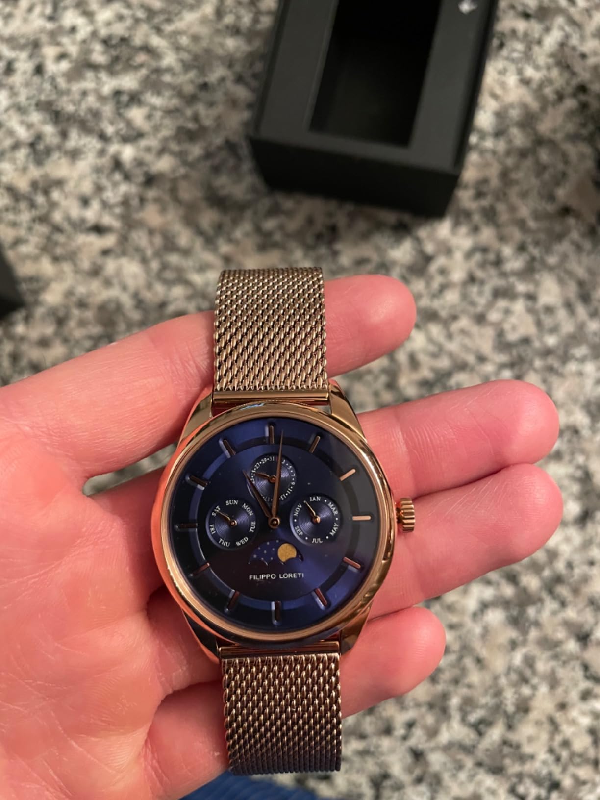 Filippo Loreti Venice - Watches for Men, Moonphase, Multiphase - 40mm Stainless Steel Case, Japan Movement - Gift customer photo 1