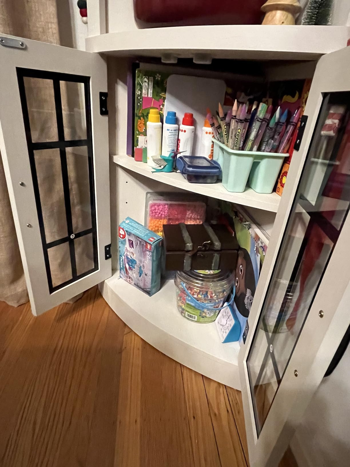 AMERLIFE Curved Corner Storage Cabinet, 65