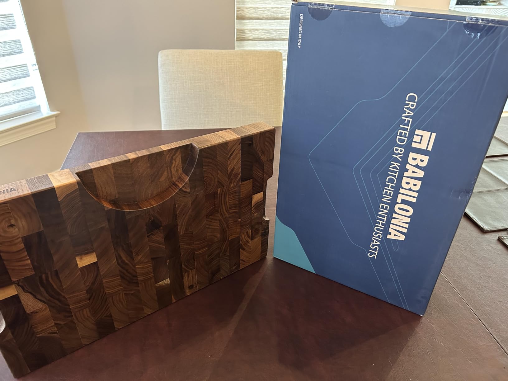 American Walnut Wood Cutting Board, End Grain Butcher Block for Kitchen | Black Walnut Grown in USA - 16