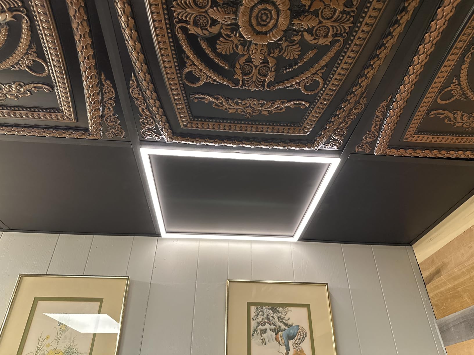 STICKGOO Drop Ceiling Tiles 2ft x 4ft, White Smooth Ceiling Tile 24 x 48in, Waterproof - Fire-Rated to Prevent Breakage Cover 80 Sq. Ft, Pack of 10 PVC Tiles customer photo 1