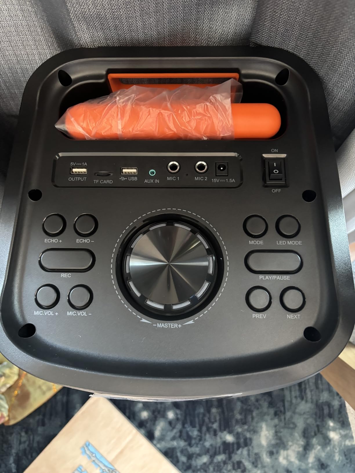 Karaoke Machine with 2 Wireless Microphones, Big Bluetooth Party Speaker with 500W Peak Power for Adults, PA System with Rolling Wheels and Trolley, Perfect for Outdoor, Home Party, Gatherings customer photo 2