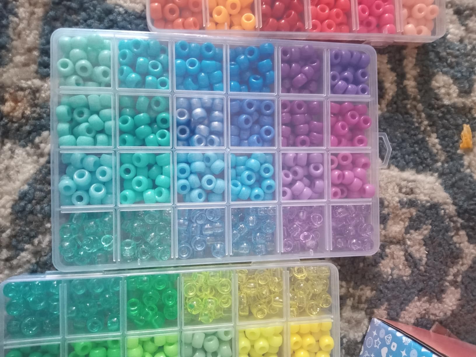 5 Boxes Bracelet Making Kit Pony Beads, 96 Colors 3500Pcs Kandi Beads for Bracelets with 800Pcs Letter Bead Friendship Bracelet Rave Accessories Craft Kits for Kids Adults Keychain Jewelry Making customer photo 1