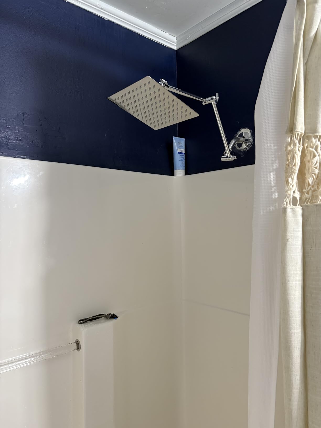 16 inch Dual Bendable Shower Head Extension Arm-SUS 304 Chrome | 304 Stainless Steel, Extra Long With Locking Set Screw, Angle Height Adjustable, G1/2 Universal Connector Compatible customer photo 1
