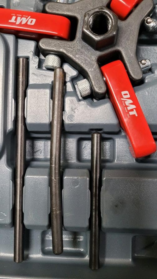 OMT Harmonic Balancer Puller Kit for Removing Harmonic Dampers & Balancers | Adjustable 3-Jaw Puller Pulley Puller Set Compatible with Chevy GM Chrysler Cadillac Ford, Red customer photo 2