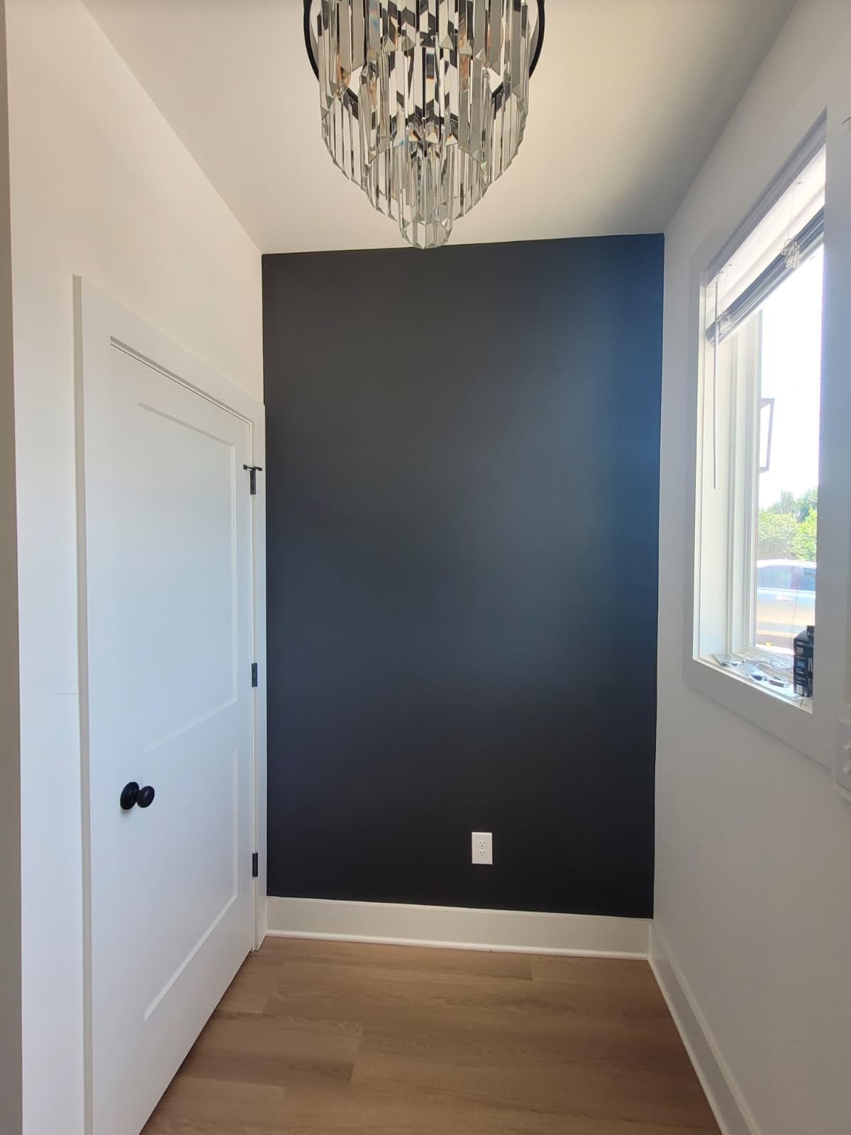 A AXILIXI Large Crystal Chandelier Modern Black 30