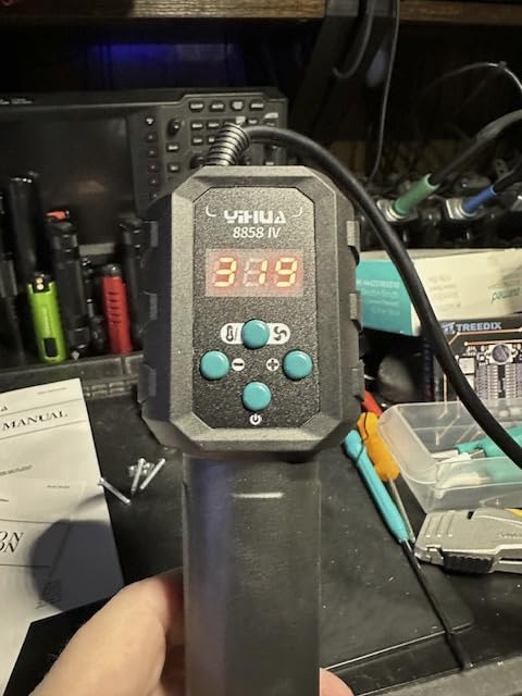 YIHUA 8858 IV Multi-Purpose Heat Gun for Crafting, Electronics Soldering, DIY, Shrink Tubing and Wrap, Torch Marker and Paste, Epoxy Resin with Temperature and Air Volume Control Function, 3 Nozzles customer photo 1