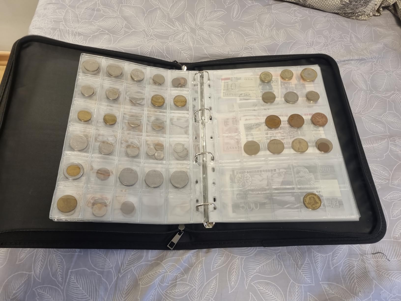 Fireproof Coin Collection Album for Collectors 300 Pockets Coins Album | 36 Sleeves Water Resistant Money Storage Case for Coin Currency Collection Supplies, Bill, Pennies, Quarters, Stamp, Black customer photo 2