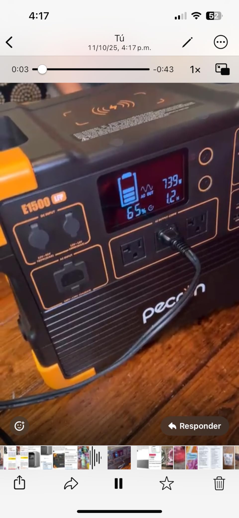 PECRON Portable Power Station, E1500LFP Solar Generator 1536Wh, 2200W AC Output LiFePO4 Battery Backup, Fast Charging Power Station for Home use, RV, and Outdoor Camping customer photo 1