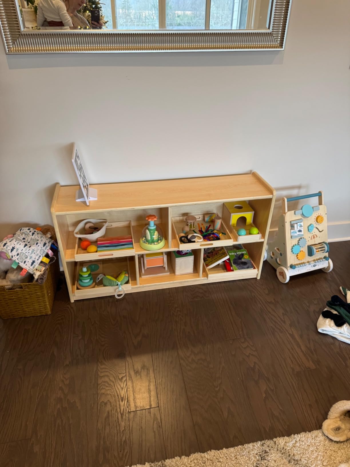OOOK Montessori Shelf 5-Section Wood Storage Cabinet, Montessori Toy Shelf | FSC Plywood, 2-Shelf Toy Organizers and Storage for Classroom, Playroom, Daycare and Preschool, 44.6