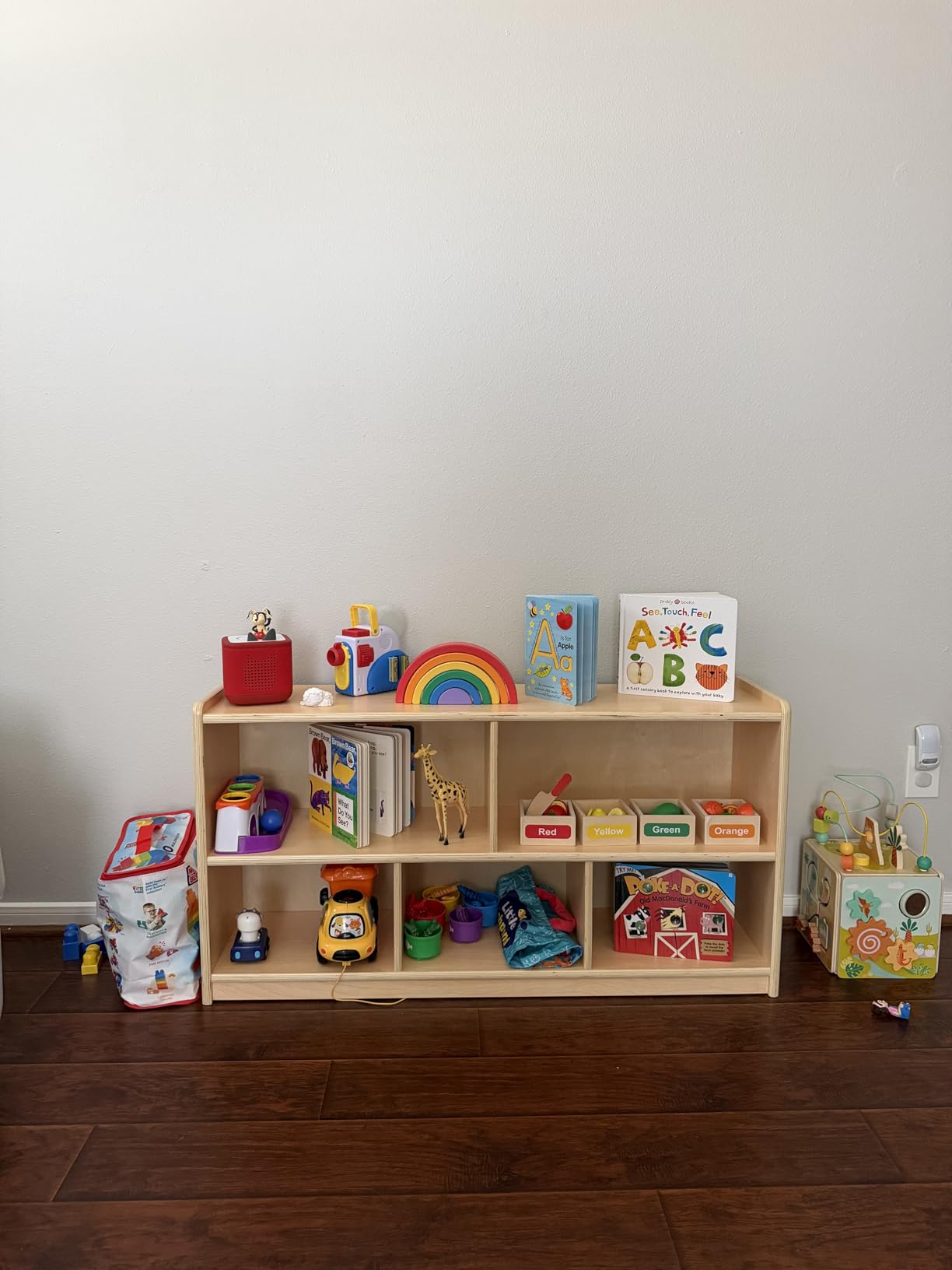 OOOK Montessori Shelf 5-Section Wood Storage Cabinet, Montessori Toy Shelf | FSC Plywood, 2-Shelf Toy Organizers and Storage for Classroom, Playroom, Daycare and Preschool, 44.6
