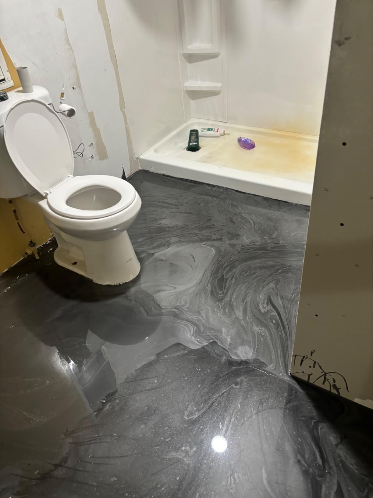 BP Resins: Single Shot |100% Solids Epoxy Resin Kit (3 Gallons) Solvent-Less, Two Component Gloss Coat Finish- Low VOC! Industrial Use, Garages, Floors & More! (White) + Free Mixer! customer photo 2