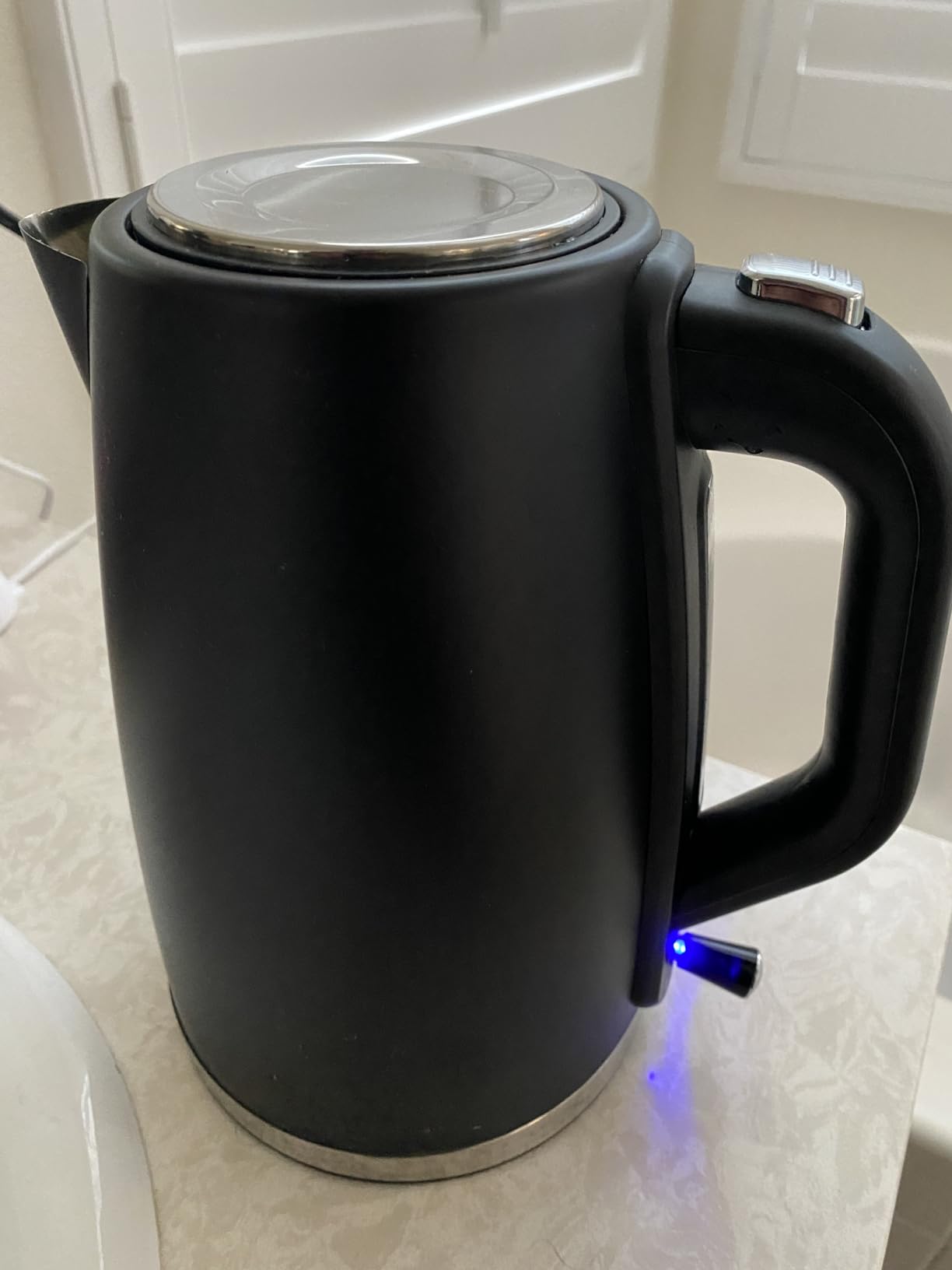 Electric Kettle for Boiling Water, Paris Rhone 1.7L Visual Water Window Stainless Steel Electric Water Kettle, 1500W BPA-Free Hot Water Kettle Pot, Boil-Dry ProtectionA & Auto Shut Off,Black customer photo 2