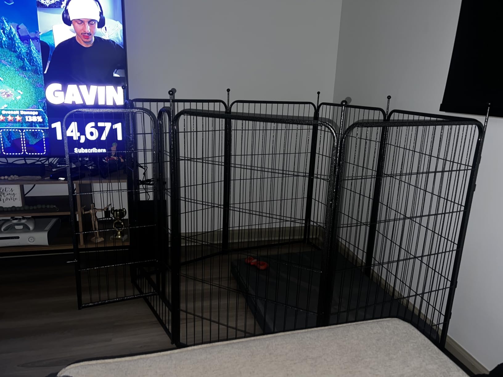 VISCOO Dog Playpen Outdoor 16 Panels 40 inch High Metal Dog Fence with Gate Pet Fence for Large/Medium/Small Dogs Portable Dog Fence for RV Camping Yard customer photo 1