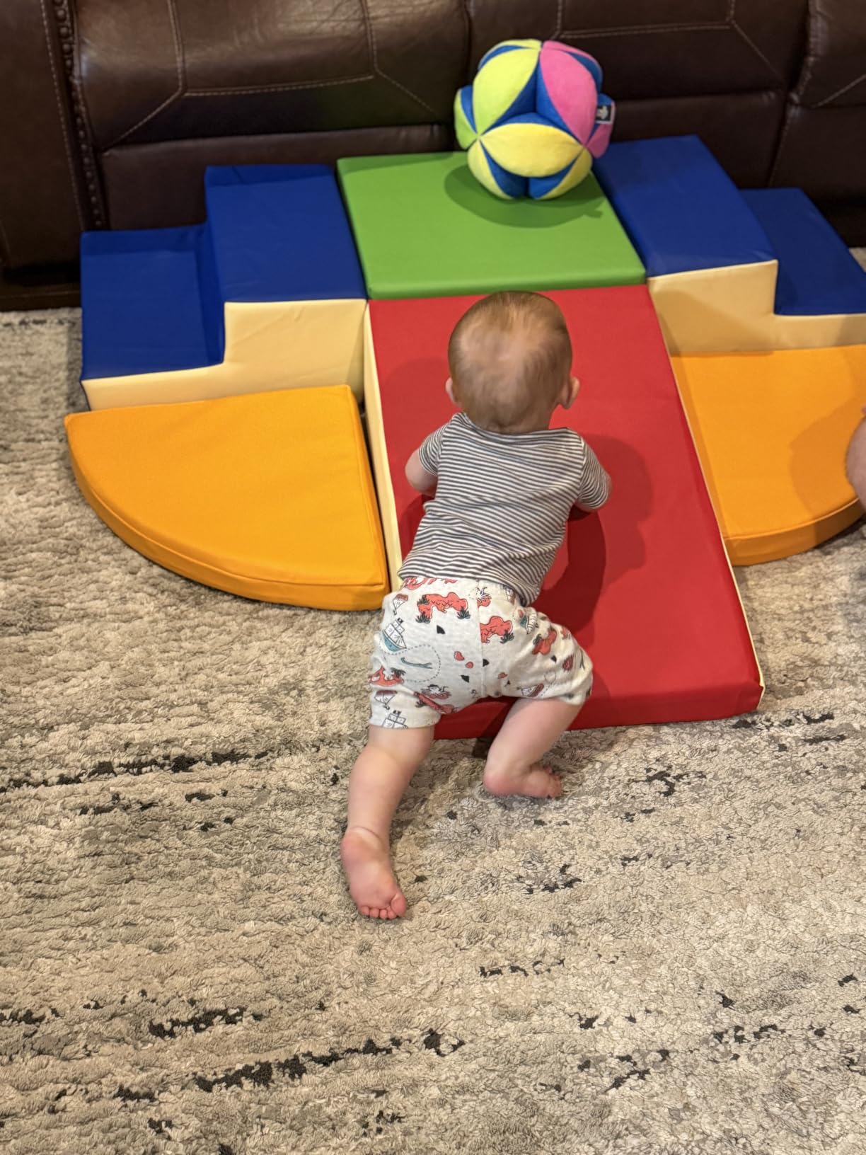 TODIBY 6-Piece Soft PU Leather Toddlers Climbing Toys, Baby Foam Climbing Blocks for Toddlers, Foam Play Gym Climber Structures for Toddler 3, Indoor Climb and Crawl Activity Play Set customer photo 2