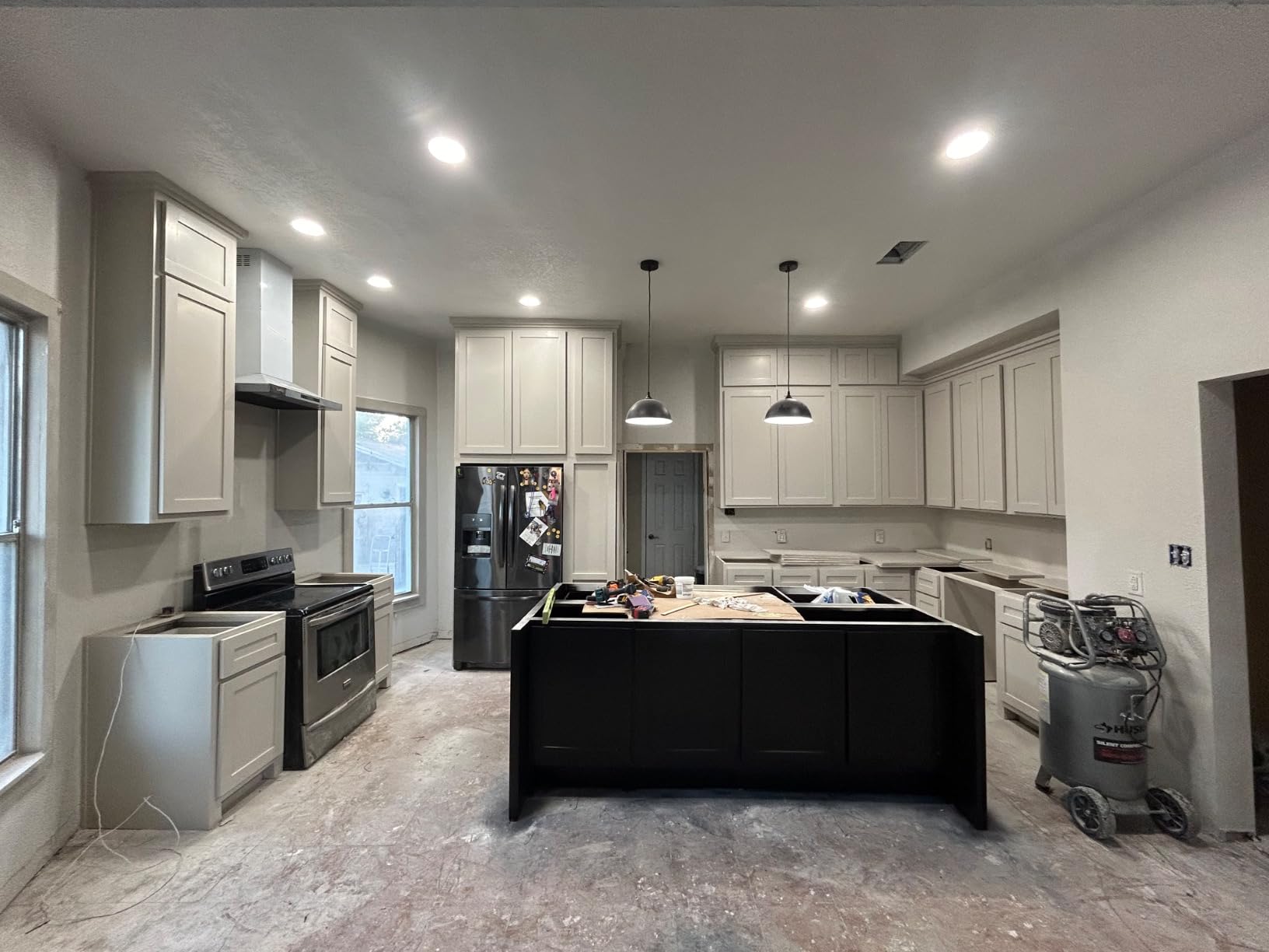 Black Pendant Lights Kitchen Island 2 Pack, 11.8