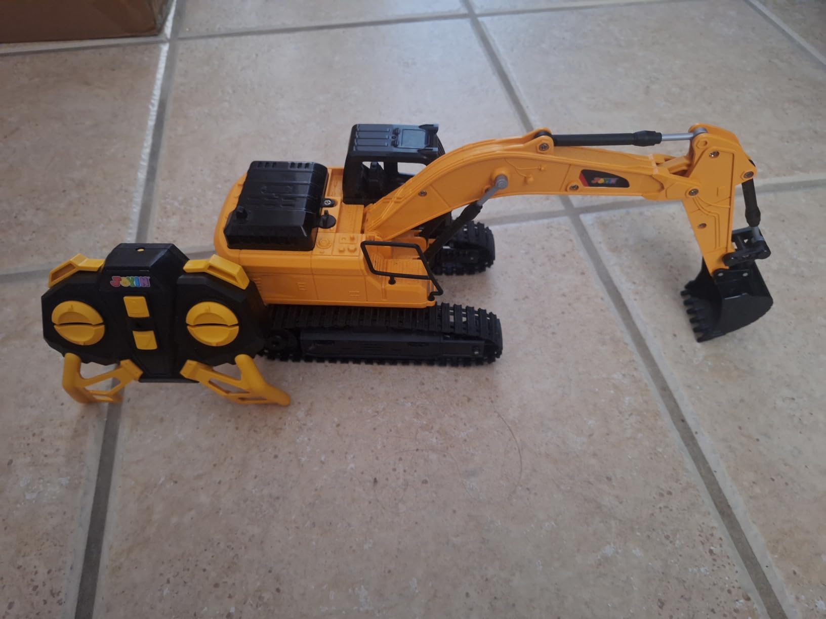 JOYIN Remote Control Excavator Toys for Boys, 2.4Ghz RC Play Excavator with Light, Construction Toys for Boys Birthday Gift 3-5 4-7 8-12 Year Old Kids customer photo 1