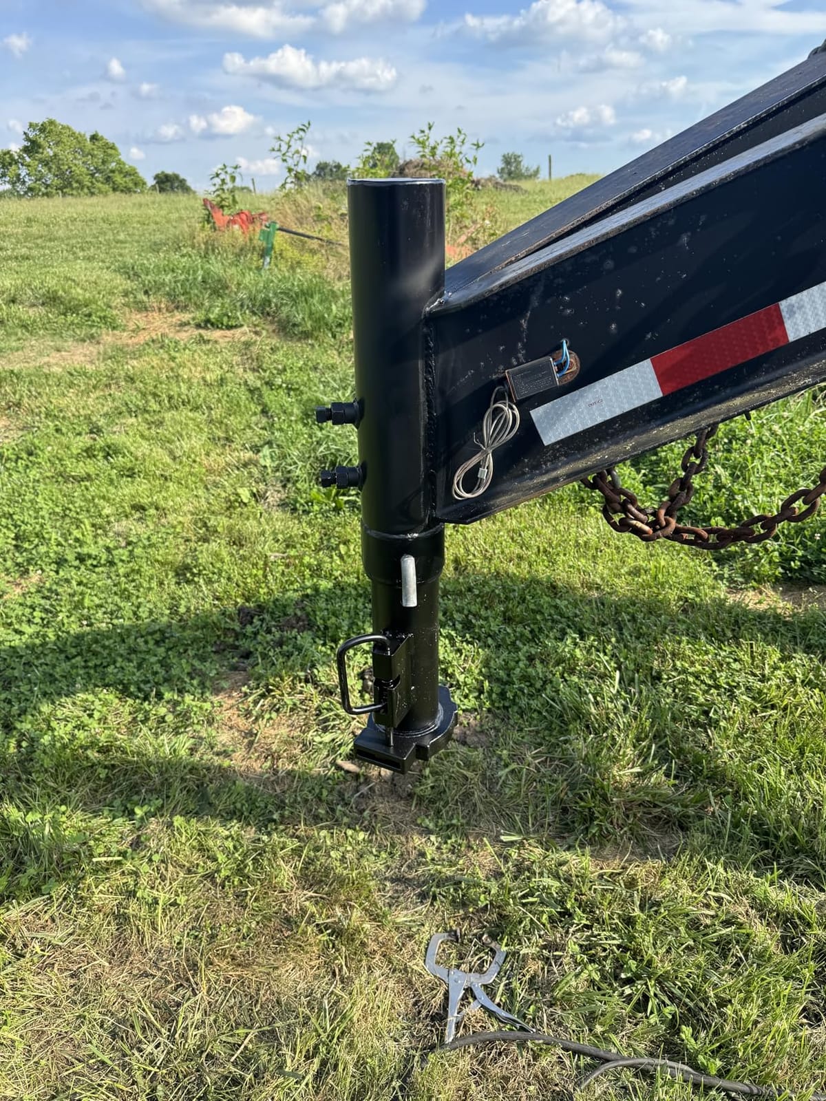 30000 LBS Heavy Duty Gooseneck Coupler 2-5/16 Ball 8 in Adjust Round Tube | Heavy Duty Hitch with load pin for horse & flatbed trailers. 30