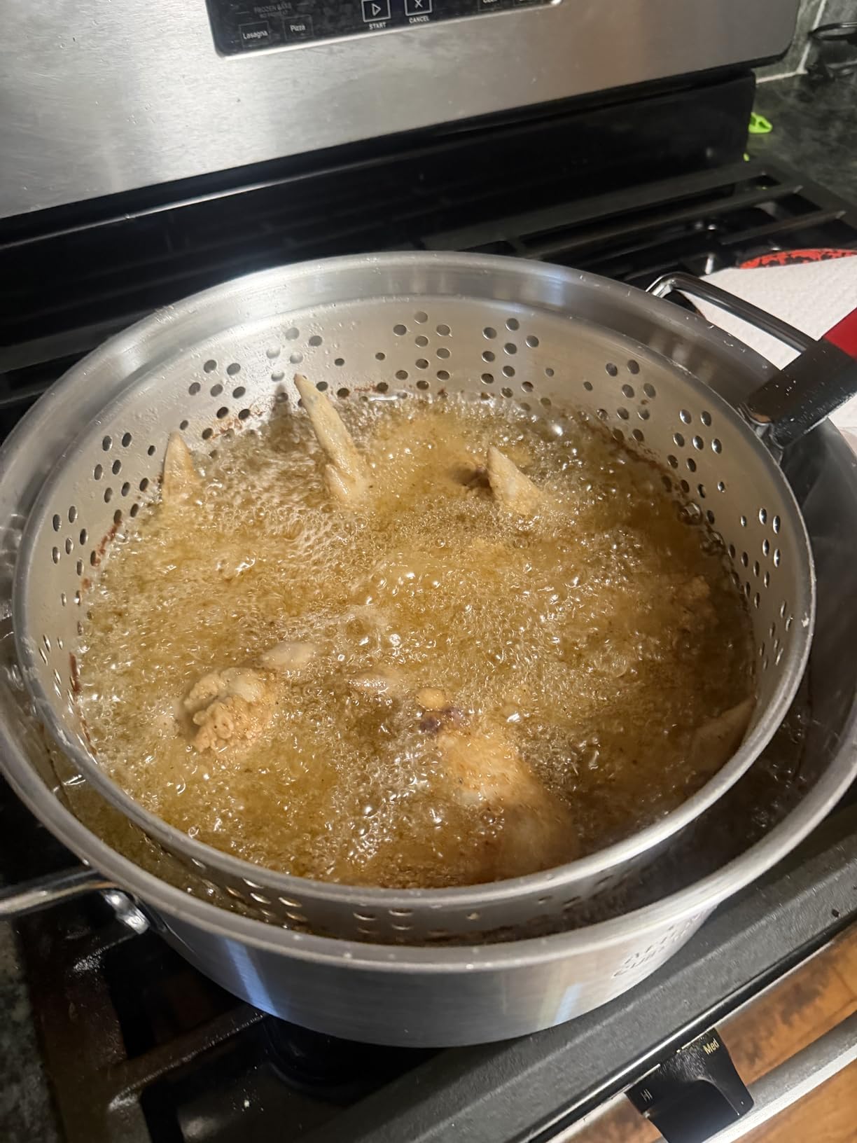 Gas One Aluminum Cooking Pot Deep Fryer with Basket - 10QT Aluminum Fry Pot with Easy Grip Handle - Durable Food Grade Outdoor Fryer with Perforated Strainer Basket - Ideal for Seafood, Chicken customer photo 2