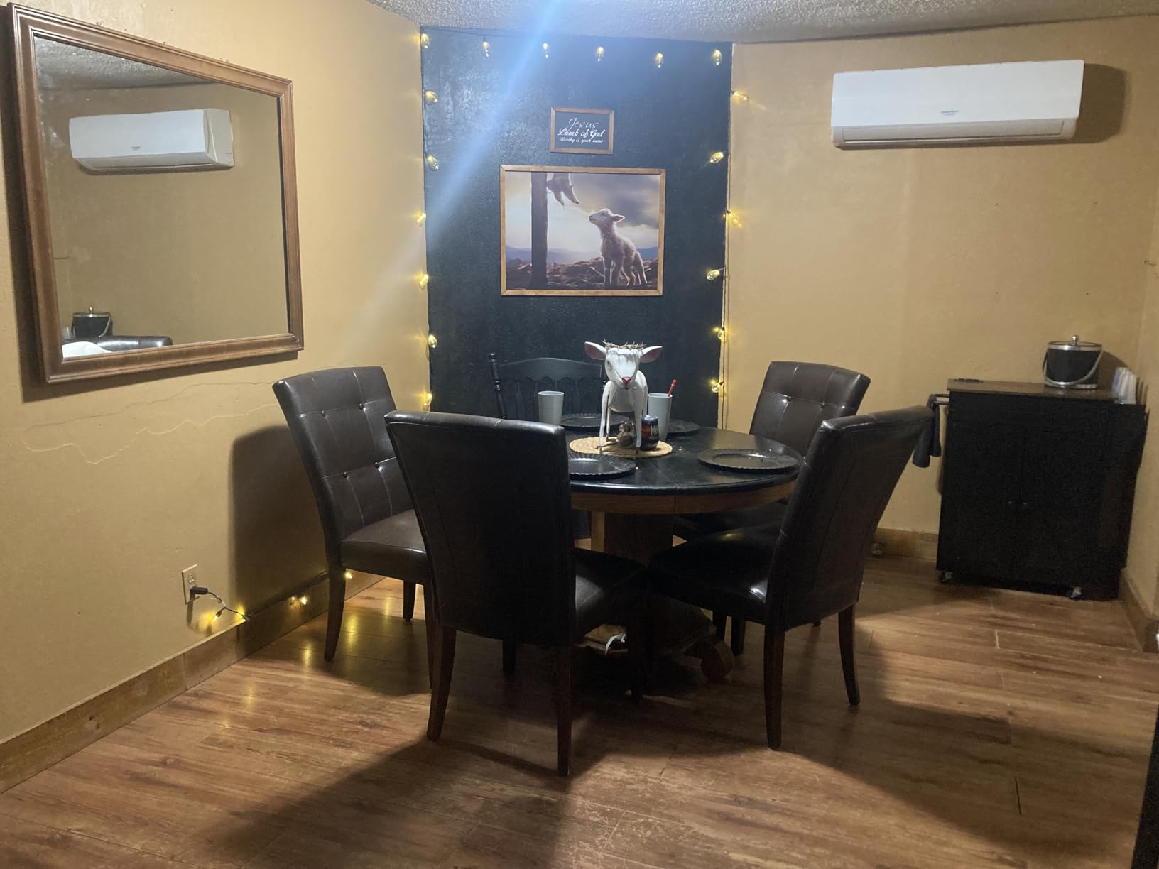 HOOBRO Kitchen Island with Power Outlet, Rolling Kitchen Island with Large Worktop, Kitchen Island Cart with Spice Rack and Drawer, Island Table for Dining Room, White and Natural WN88UZD01 customer photo 2