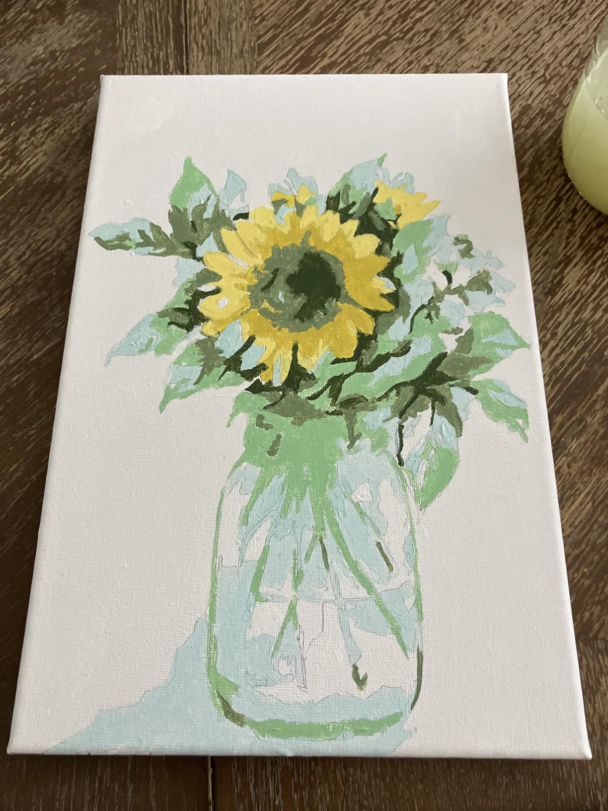Ginkgo Framed Paint by Numbers Kit for Adults, 8x12 inch, Flowers | Beginners & Kids Ages 8-12, DIY Acrylic Canvas Painting with Paints & Brushes, Original Art Decor Gift for Home Wall customer photo 1