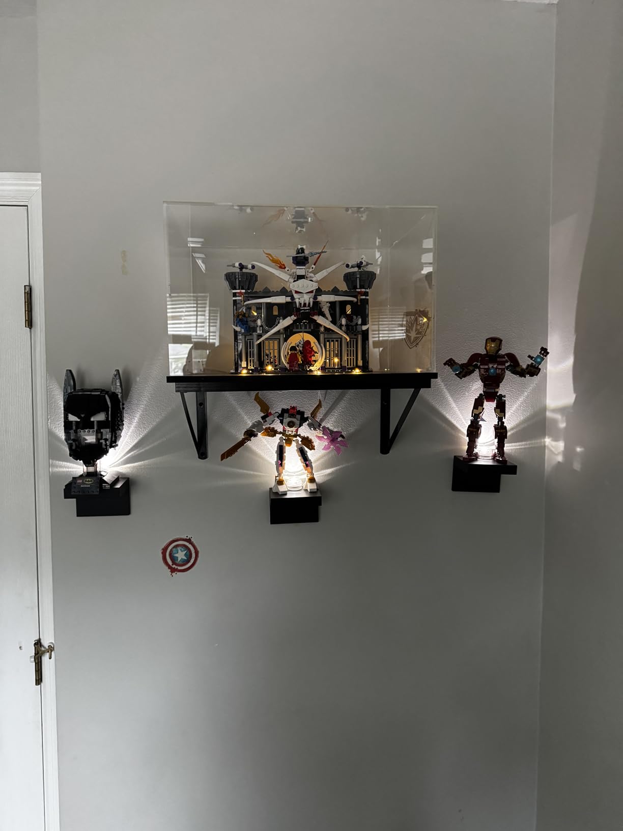 Acrylic Display Case for Lego Hogwarts Castle and Grounds 76419 Himeji Castle 21060 for Lego Display Thickened Clear Acrylic Display Cases for Collectibles Assemble Dustproof Box(Black Base) customer photo 1