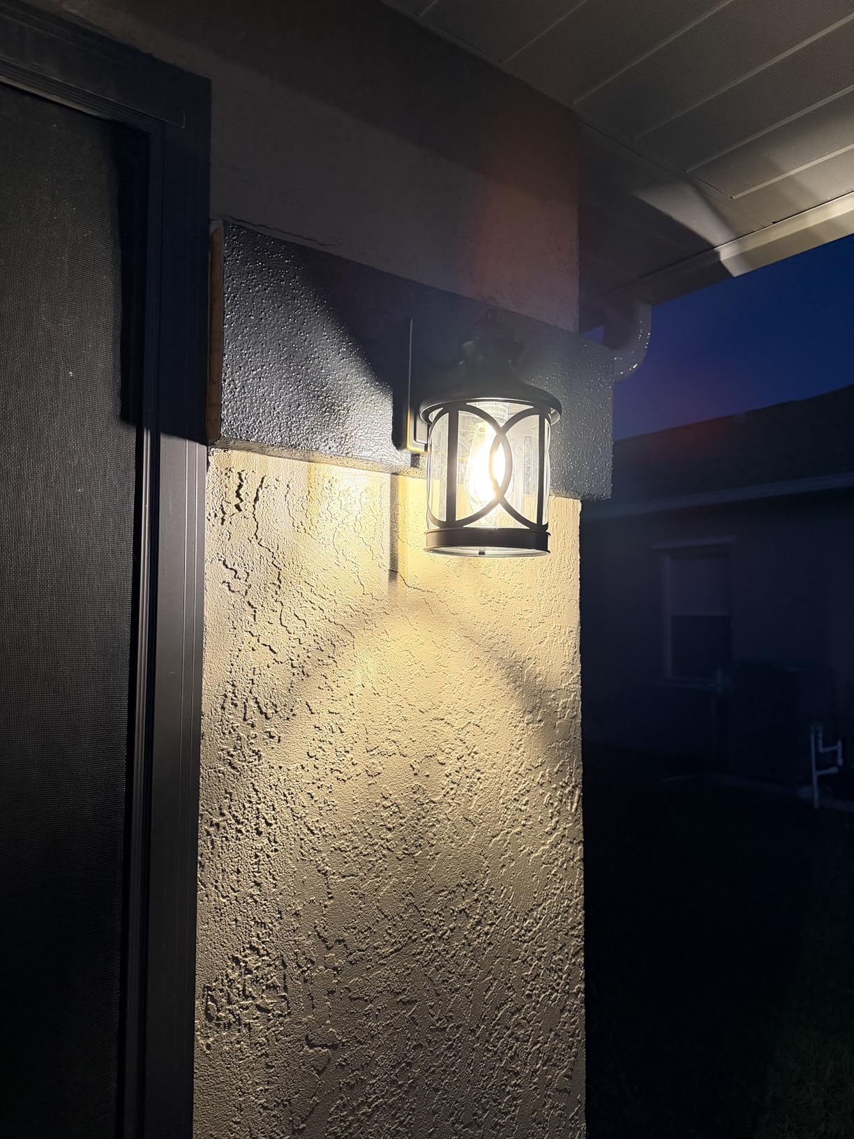 Outdoor Wall Sconce, Waterproof Exterior Light Fixture, Matte Black Porch Lantern Lights with Clear Glass Shade for Garage Patio Front Door Balcony customer photo 1