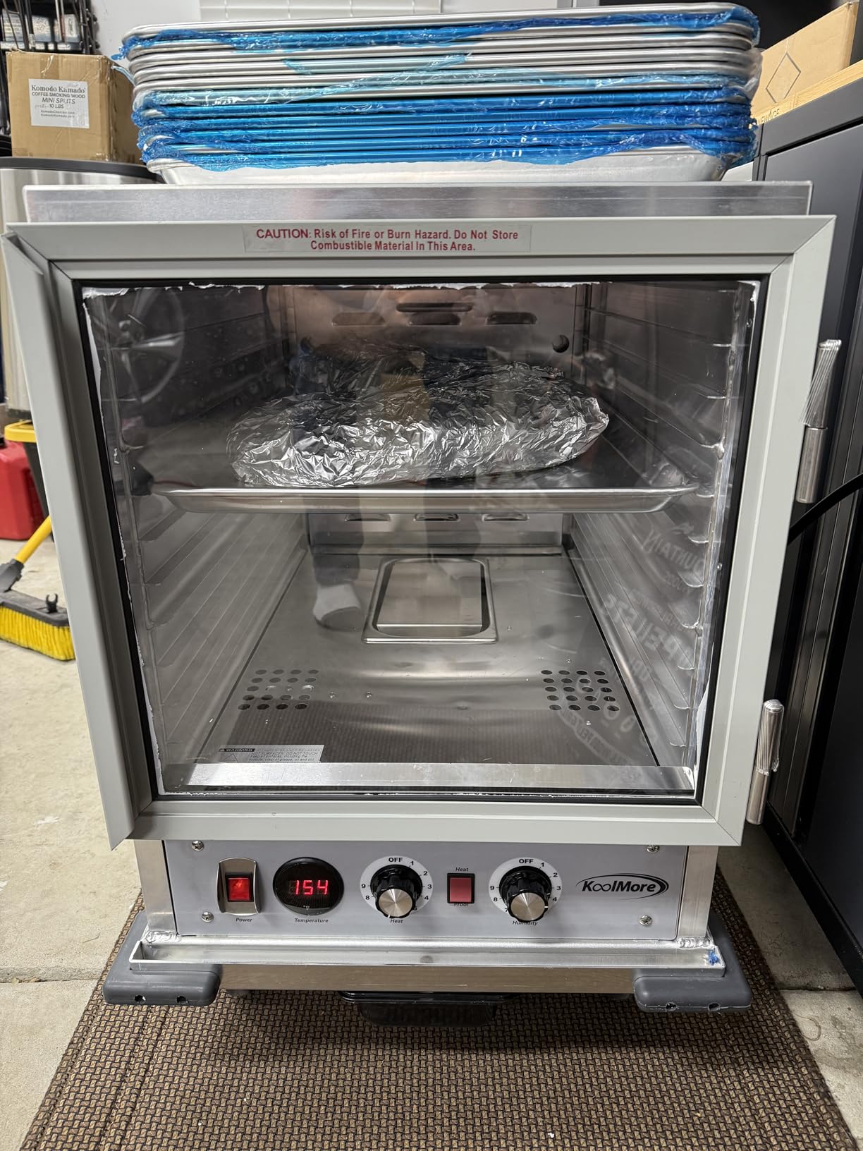 KoolMore 33 in. Commercial Insulated Heated Holding/Proofing Cabinet with Glass Door and Wire Racks in Silver, UL and NSF Listed (KM-CHP36-WIGL) customer photo 1
